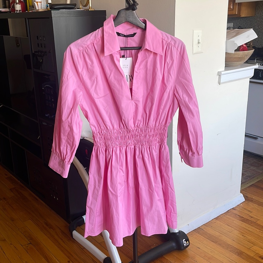 Short poplin dress from Zara